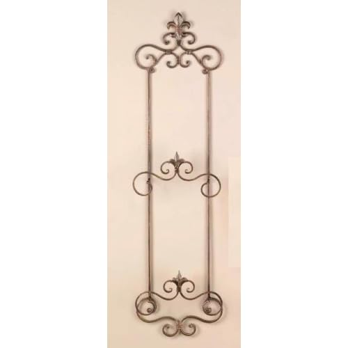 Fleur De Lis 2tier Wall Mount Vertical Plate Rack / Plate