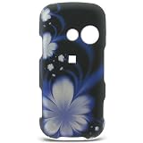 Crystal Hard Shield Black with Purple Flowers Design Cover Case for LG COSMOS VN250 (VERIZON) / LG RUMOR2 LX-265 (SPRINT) + Swivel Belt Clip [WCA241]