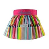 DOODLEBUGZ PINK MULTI STRIPE APRON THAT HOLDS WASHABLE CRAYONS