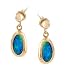 14K Teardrop Australian Opal Drop Earrings