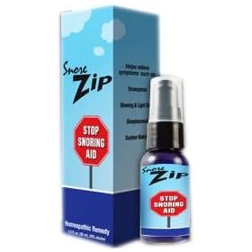 SnoreZip - Stop Snoring Spray - Natural Snoring Remedy to Stop Snorers and Aid in Sleep ~ 1 Bottle