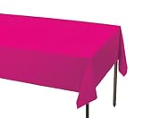 Hot Magenta Paper Tablecovers 54 inchx108 inch 1 pc