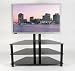 Glass and Aluminum Black 37-50 Inch PlasmaLCD TV Cart