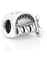 Sterling Silver Jack Pot Slot Machine Bead Charm