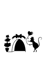 Ambiance Live Vinilo Decorativo Romantic mouse in love Negro