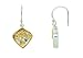 Jewelry : Sterling Silver and 22k Gold Overlay Scroll Design Dangle Earrings by Michou