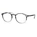 Retro Round Keyhole Thin Horn Rim Plastic Reading Glasses Grey +1.5