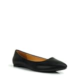 City Classified Black Pointy Toe Ballet Flats