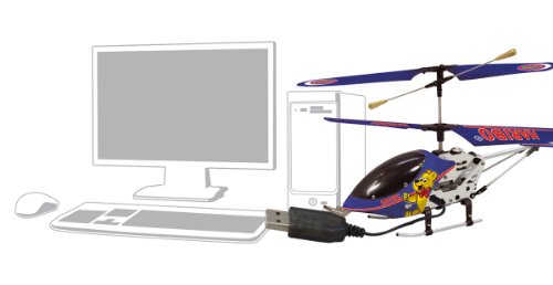 Imagen 3 de Jamara 30340 Haribo® - Mini-helicóptero radio control con luz (control remoto con 3 canales, cargador integrado) [importado de Alemania]