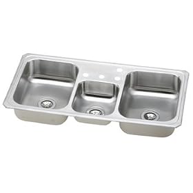 Elkay CMR43220 Celebrity Triple Basin Kitchen Sink
