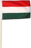 Fahne Flagge Ungarn 30 x 45 cm mit Stab