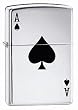 Zippo Lucky Ace High Polish Chrome Pocket Lighter