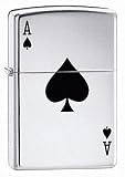 Zippo Lighter Lucky Ace, High Polished Chrome