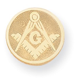 Gold-plated Masonic Tie Tack - JewelryWeb