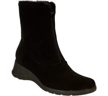 Naturalizer Women's Dinara Wedge Heel Boots,Black Chant Smooth,7 W
