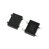 uxcell ブリッジ整流器 DB107S SMD単相　ピンピッチ 4ピン 1A 1000V ブラック, シルバー 2個