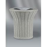 Keystone 7000 21 gallon Concrete Open Top Gray with Silverstone Gray Concrete Waste Receptacle KSM32-7000PL
