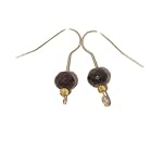 Sapphire Earrings 03 Dangle Faceted Blue Gemstone Yellow Swarovski Bead Silver Plated Crystal Healing Stone 1.1