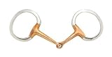 Kelly Silver Star Copper Mouth Eggbutt Snaffle - Stainless Steel - 4 3/4 Mouth