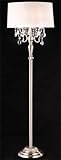 Modern Contemporary Crystal Silver Floor Lamp
