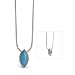 Sterling Silver Marquis Spiral of Life Pendant Turquoise Necklace