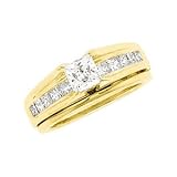 14K Yellow Gold Diamond Wedding Set - 1.50 Ct.