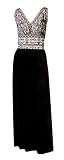 Shadowline Long Gown With Stretch Lace Bodice & Waist, Filigree (Black)