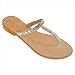 Women's Swarovski Crystals Classic T Sandal in Diamond / Natural
