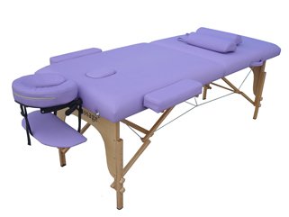 Purple PU Portable Massage Table w/Free Carry Case w/Free Two Bolster Pillow