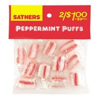 Sathers Peppemint Puffs Candy - 2 Oz Bag, 12 Ea by Hard Candy
