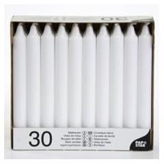 Tafelkerzen � 2,15 cm 19,6 cm weiss Gastronomiebedarf Menge: 60