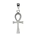Sterling Silver Plain Solid Ank or Peace cross