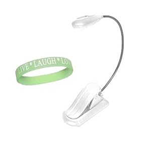White Amazon Kindle eBook / Book Reader LED Light (Ebook Device Not Included) + A Live*Laugh*Love Wrist Band!!!