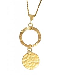 Sunitas Circle of Love - Gold Plated Sterling Silver Hoop Pendant
