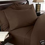 4-PC King/Cal.King Size Solid Chocolate Duvet Cover + Down Alternative Comf ....