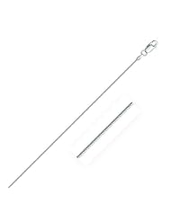 Rhodium Plated 1.2mm 925 Sterling Silver Snake Style Chain