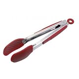 Progressive International 9 Inch Silicone Gripper Tongs, Red