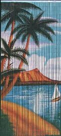 Bamboo Beaded Curtain 125 Strands 4000 Beads (+hanging hardware) (Waikiki)