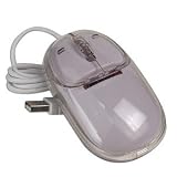 3-Button USB 3D Optical Scroll Mouse (Clear White)