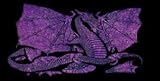 AIRBRUSHED LICENSE PLATES -DRAG0N - PURPLE - #1610