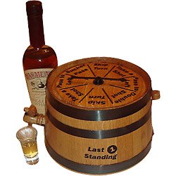 Last 1 Standing Drinking Game Oak Dispensing Barrel