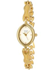 Titan Womens 2370YM03 Raga Inspired Gold Tone Watch