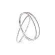 14K White Gold Bead Set 1 3/8 ct. Diamond Stackable "Eternity" Bangle Bracelet