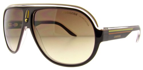 Carrera Speedway Aviator Sunglasses ,Brown Cryst Al Yellow Frame/Brwn Gray Grad Lens,one size