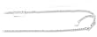 14K White Gold Link Chain -- Adjustable Length