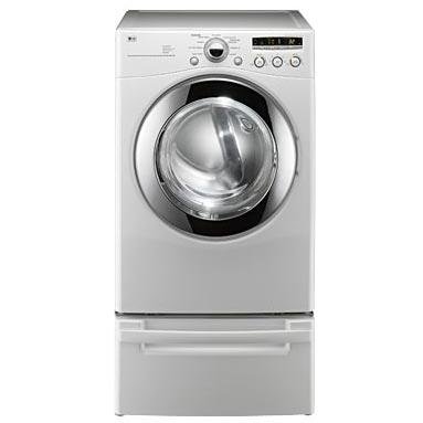 LG : DLE2301W 27 Electric Dryer with 73 cu ft Capacity LED display - White