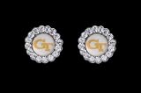 Circle Pendant Earrings Georgia Tech Yellow Jackets