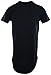 Mens Tall Long T Shirts and Hoodies with Zippers and Designs (Many Styles To Choose From) (XL, Black/White)