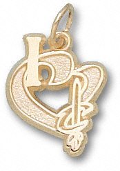 Cleveland Cavaliers 14K Gold ''I Heart'' Basketball Logo 1/2'' Pendant