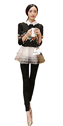 チュニック 花柄 シフォン チュール ブラウス ワンピース スィート フレアー チュチュ ミニスカート ミニ アウター エレガンス キュート カジュアル パーティ ２次会 レディース 秋物 冬物 可愛いスカーフ付き R350